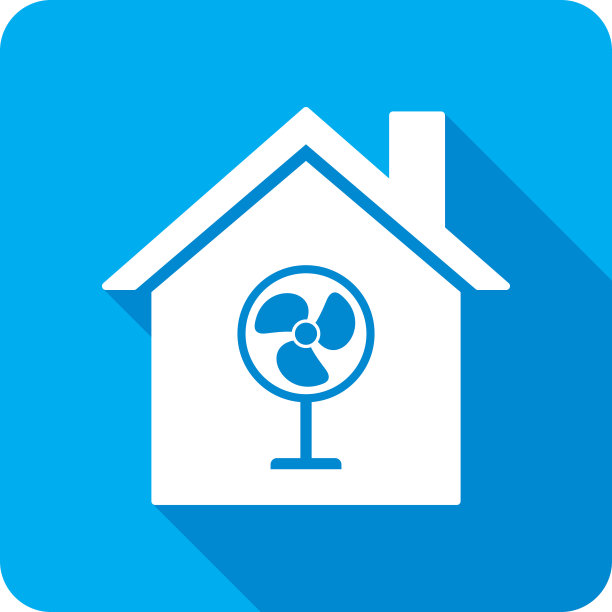 House风扇图标剪影图片下载