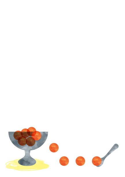 圆形西瓜和勺子——垂直框架图片下载