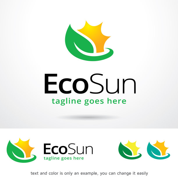 生态太阳logo模板图片下载