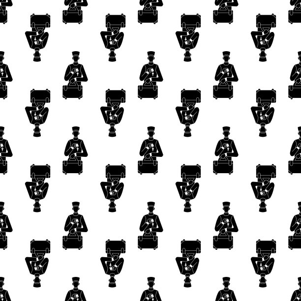 酒店包代客图样无缝拼接图片下载