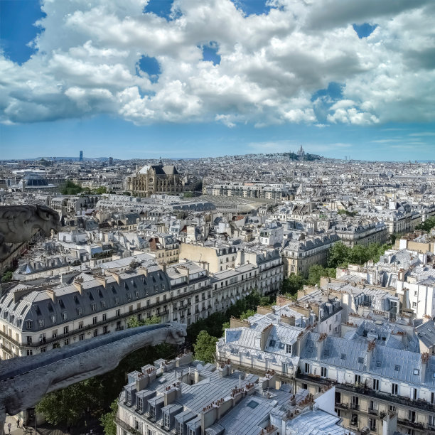 巴黎鸟瞰图图片下载