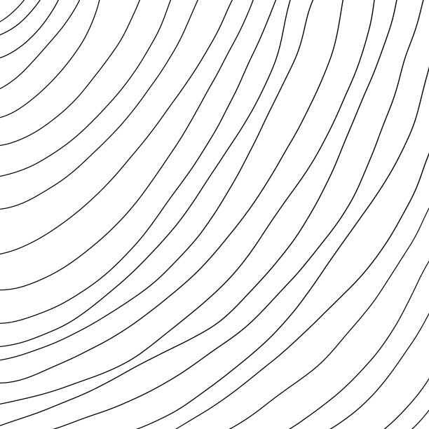 带条纹的黑白数码纸。白色背景上的黑色曲线。图片下载