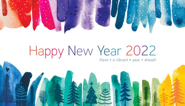 2022年新年快乐，充满活力的问候图片下载