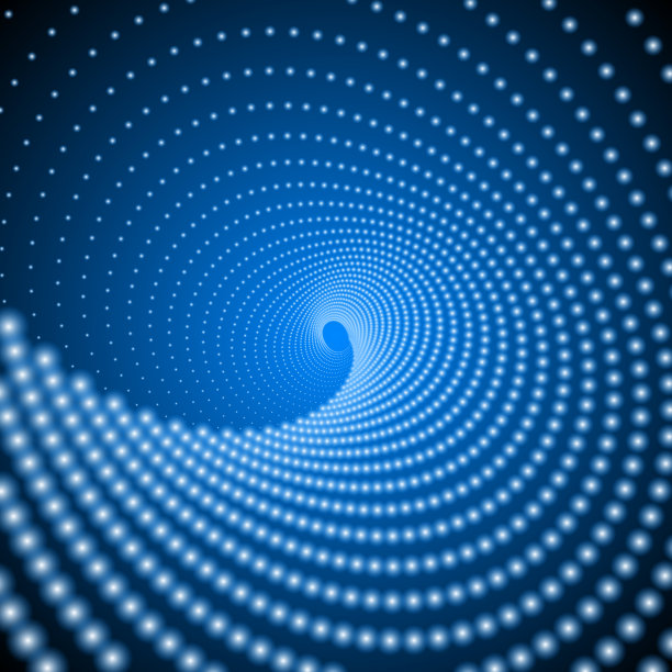 未来的空间漩涡发光的点图片下载