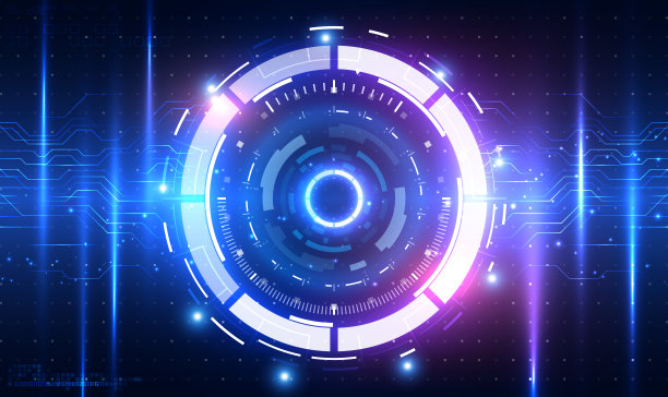 未来科幻发光HUD圆框架图片下载