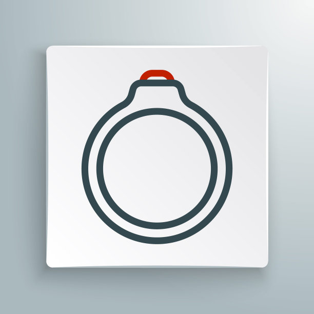 线钻石订婚戒指图标孤立的白色背景。色彩缤纷的轮廓概念。向量图片下载