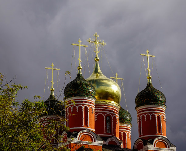 俄罗斯莫斯科的老教堂图片下载