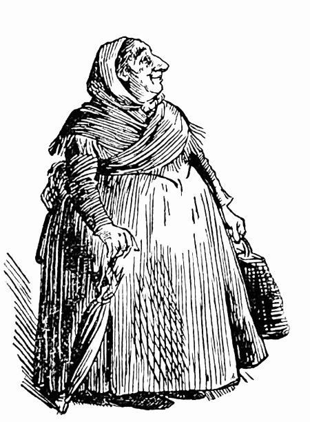 年长快乐的资深女性，身材矮小，超重，侧视图片下载