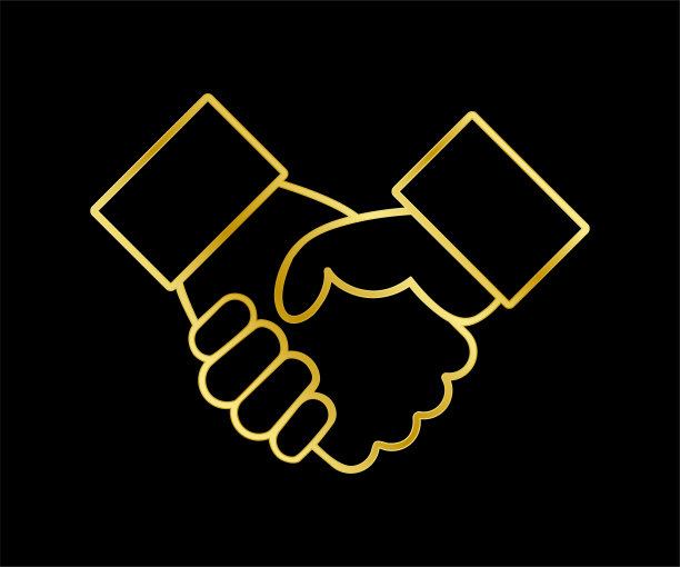 金色的握手。图片下载