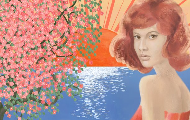 一个女人的四分之三画像。卷曲的头发。混合种族图片下载