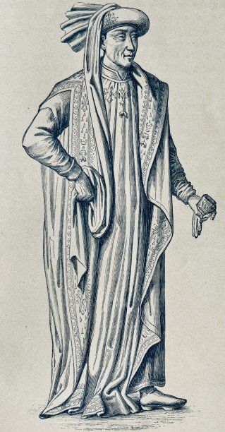 穿长裙的中世纪男子图片下载