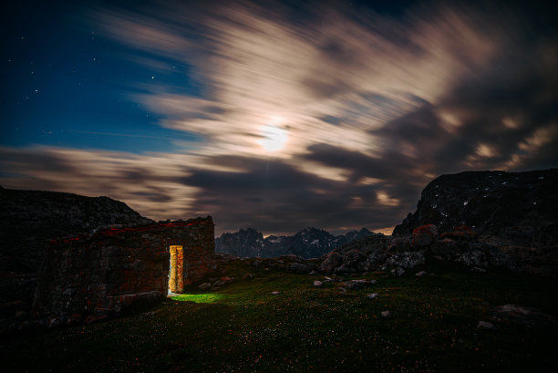 山地夜景图片下载