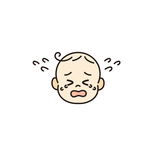 哭泣的婴儿脸图标图像图片下载