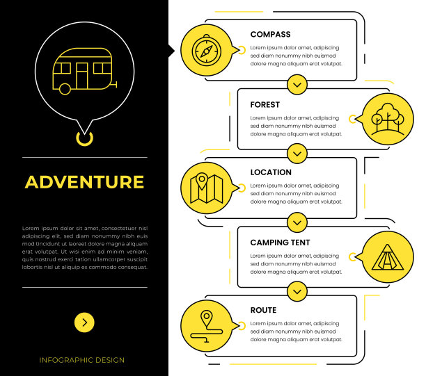 冒险信息图概念向量图片下载