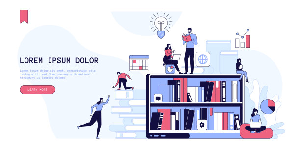 远程教育登录页面矢量模板图片下载