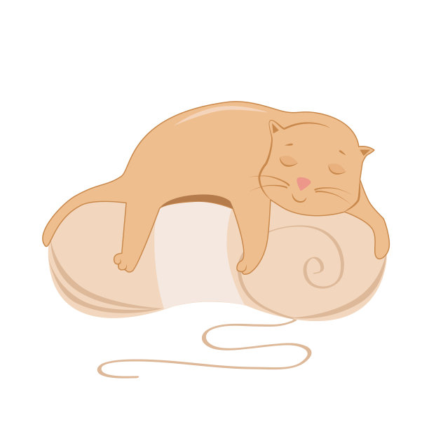 猫在一团针织线上图片下载