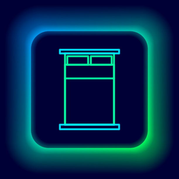 发光的霓虹灯线大床适合两人或一人图片下载