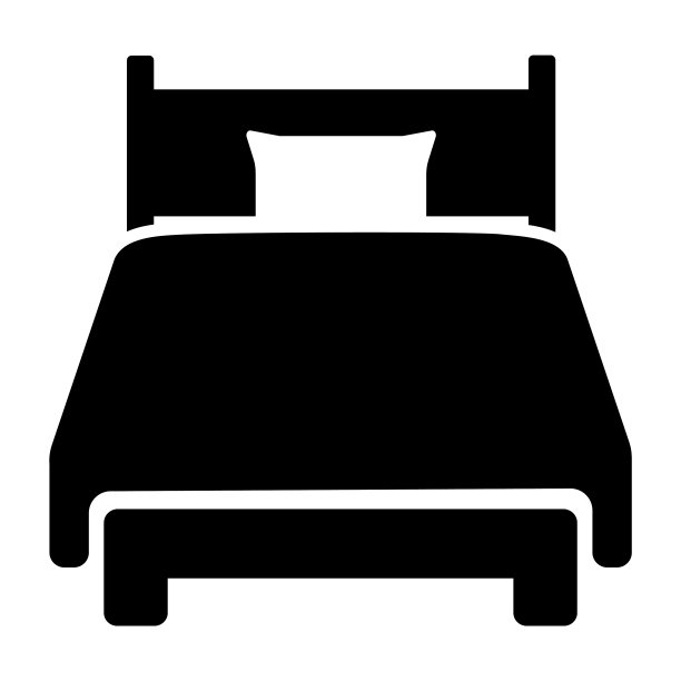 床上的图标。矢量图孤立在白色上图片下载