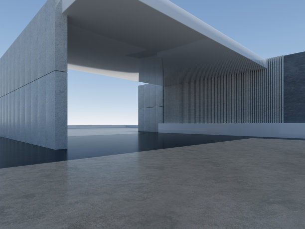 “空洞的建筑背景  3D建筑背景”图片下载