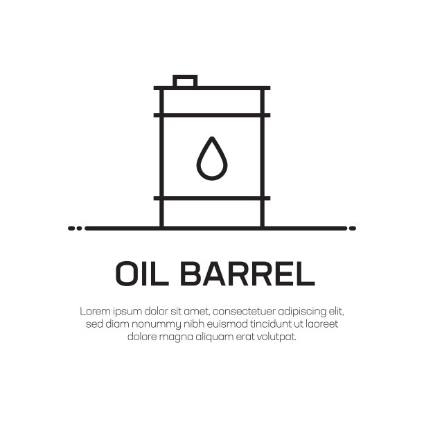 油桶矢量线图标-简单的细线图标，优质的设计元素图片下载