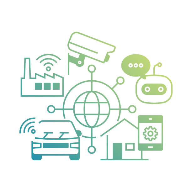 物联网概念插画向量集。线条艺术风格背景设计网页，横幅，海报，印刷等。矢量插图。图片下载