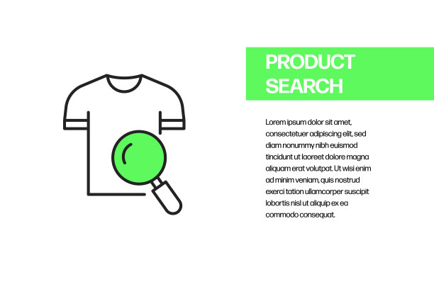 网上购物概念，产品搜索相关矢量插图图片下载
