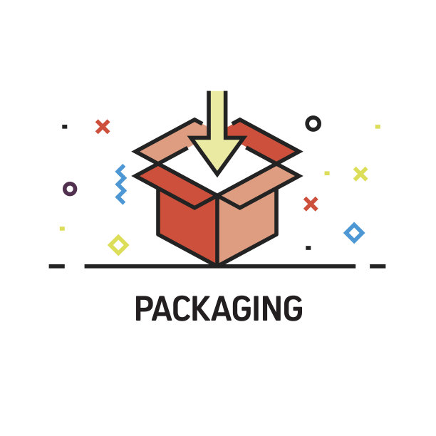 包装平面线图标，轮廓矢量符号插图。完美像素，可编辑的描边。图片下载