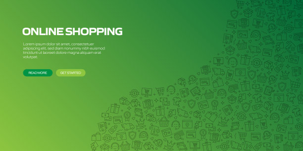 电子商务、网上购物、数字营销相关模式设计图片下载