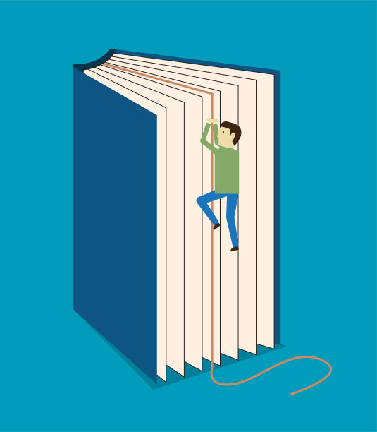 学生在爬一本大书图片下载