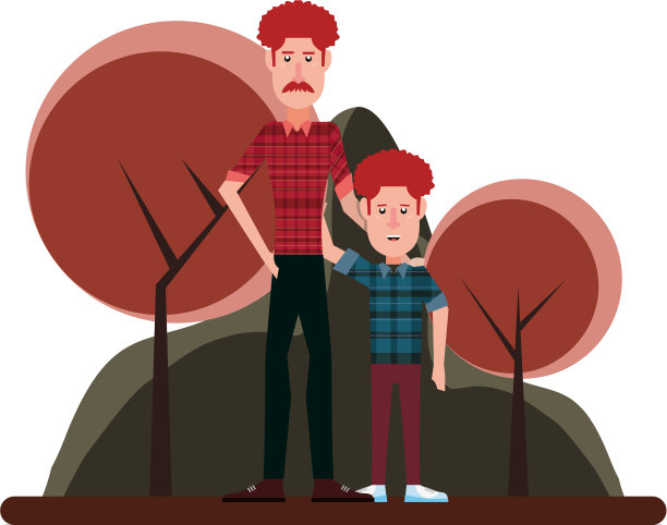 爸爸和儿子性格父亲节图片下载