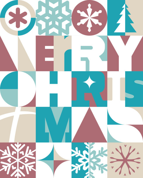 圣诞贺卡，复古中世纪设计图片下载