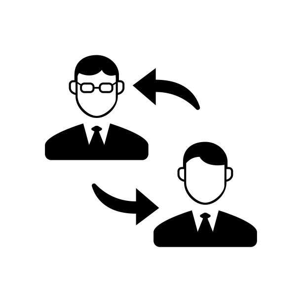 两个人之间的交流、辩论、贸易、信息共享、网络……在白色背景上。图片下载