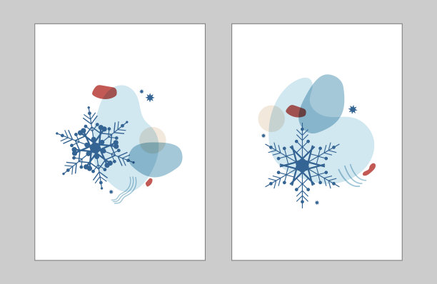 Set抽象冬的形状和图片下载