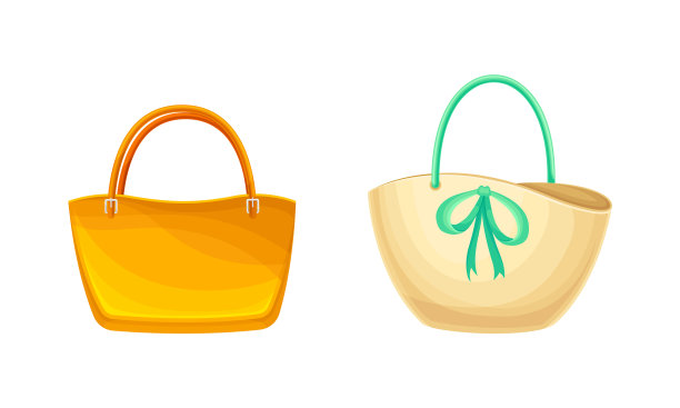 纺织夏季包与把手作为夏季图片下载