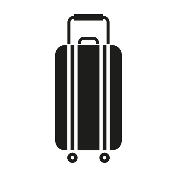 行李，行李线图标，轮廓矢量标志。旅行袋图标矢量图片下载