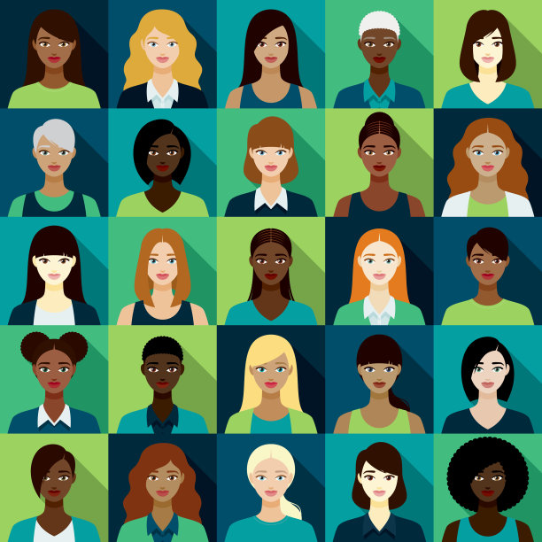 女性头像图标集图片下载