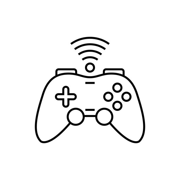 智能控制和游戏控制台线图标图片下载