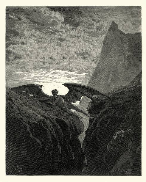 弥尔顿的《失乐园之夜》她的课程开始了图片下载