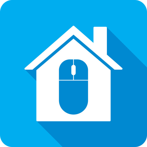 房子无线鼠标图标剪影图片下载