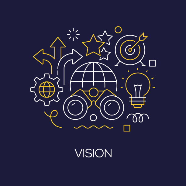 插图视觉概念的向量集。线条艺术风格背景设计网页，横幅，海报，打印等。矢量插图。图片下载