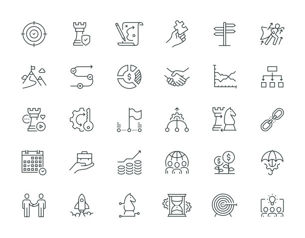 经营战略细线系列图片下载