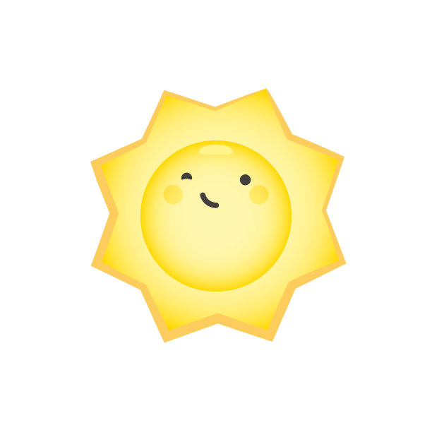 阳光可爱的表情符号图片下载