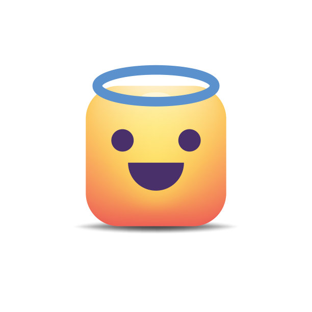 表情方块形状可爱的颜色和阴影效果图片下载