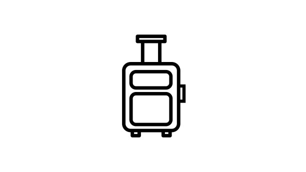 旅行袋线条图标图片下载