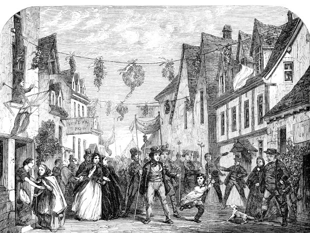 在伍斯特郡塞弗林河畔厄普顿的复辟日图片下载