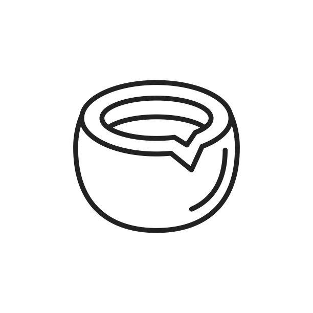 椰子细线图标。线性符号。矢量插图。“n图片下载