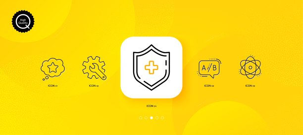 定制A/B测试与原子极简线条图标图片下载