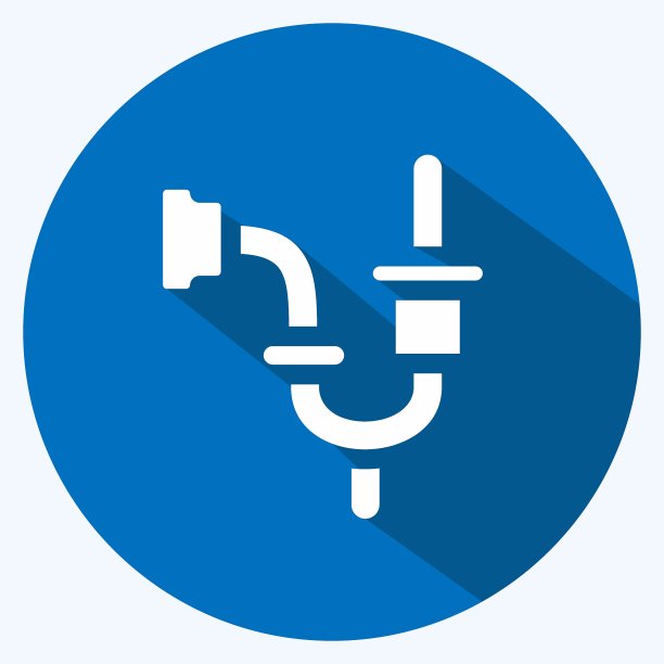 图标的管道。适合建筑标志。长长的阴影风格。简单的设计可编辑。设计模板向量。简单的说明图片下载