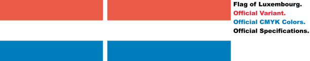 卢森堡国旗(CMYK官方颜色，官方规格)图片下载