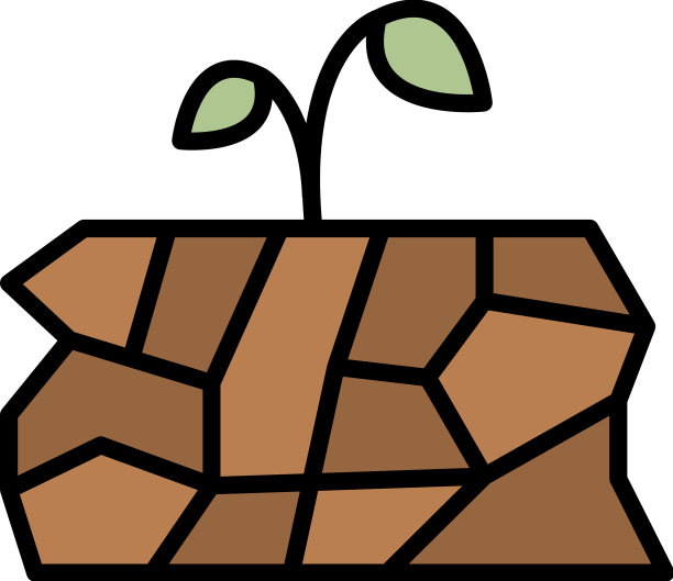 枯萎的植物图标颜色轮廓图片下载